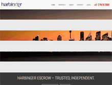 Tablet Screenshot of harbinger-escrow.com.au